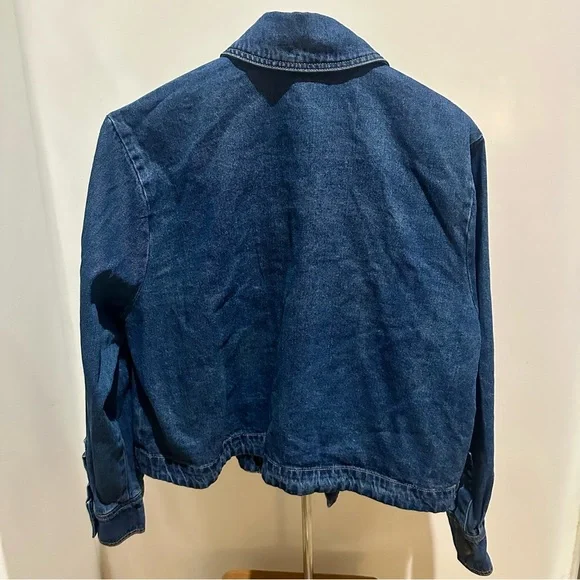 Francesca’s Oversized Denim Jacket – Dark Wash | Size S | NWT - Picture 8 of 10